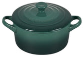 Le Creuset front view showing Artichaut color and elegant serving appeal