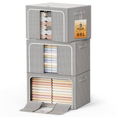 LeArex front view showing three-pack and organized storage benefit