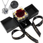 Lebana preserved wine red rose front view and elegant presentation benefit keepsake