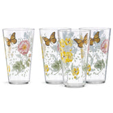 Lenox cup front view showing Butterfly Meadow print and festive look
