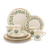Lenox front view showing full Holiday set and elegant table impact