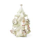 Lenox Peanuts front view showing all characters and gold accents, enhancing festive display