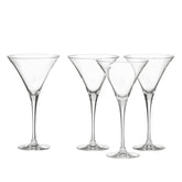 Lenox martini glasses front view shows elegant shape and crystal clarity benefit
