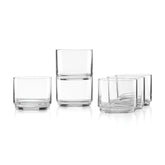 Lenox front view of glass set showing elegant silhouette and storage benefit