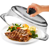 Le'raze front view on plate showing clean microwave protection