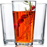 Le'raze front view of clear 16oz tumblers showcasing classic design and versatility