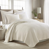 Levtex Home front view of cream king quilt showing calm, versatile design and comfort