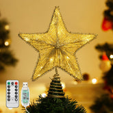 Lewondr champagne star front view showing elegant topper glow