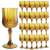 LEYIQU amber goblets front packaging showing set of 24 and elegant presentation