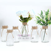 LEYIQU front view mason jar vase showing clear glass and rustic charm