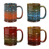 LGQ front view of four multicolour mugs showing full set and size benefit