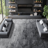 LIANLAM front view of 8x10 gray rug showing clean modern look and neutral benefit