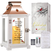 liantudy memorial lantern front view showing verses and comforting glow