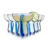 Libbey Blue Ribbon front view showing six margarita glasses, polished presentation