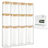 LIBWYS front view of 12-pack jars showing neat pantry organization benefit
