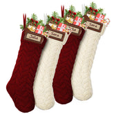 LIBWYS front view of four stockings creating coordinated mantel impact