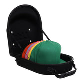 Lids front view closed showing sleek denim exterior and protective shape