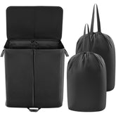 Lifewit double hamper front view showing neat two-compartment sorting benefit