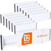 Lifewit front view of adjustable drawer divider showing compact profile and benefit of neat separation