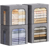 Lifewit front view showing closed stackable bins and neat storage benefit