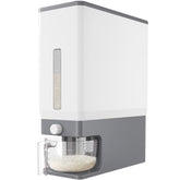 Lifewit front view of rice dispenser showing compact design and capacity benefit