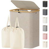 Lifewit front view of large laundry basket showing tidy storage benefit