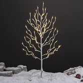 LIGHTSHARE front view of 3ft tree showing warm white glow and compact design