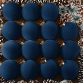 Liliful navy blue ornaments front view showing color and quantity benefits