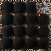 Liliful front view of 15-piece black ornament pack showing ready-to-hang benefit