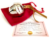 LILYDEAL sleigh bell front view showing silver finish and classic silhouette, enhancing holiday display