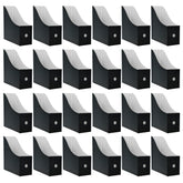 Limitliho front view of black magazine file holder showing neat storage benefit