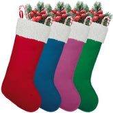 LinaGarten front view stockings on mantel showing festive organization benefit