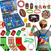 LINAYE front packaging showing 24 football countdown drawers and festive design benefiting excitement