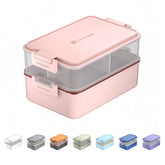 linoroso front view of Frozen Berry bento box shows sleek design and portability