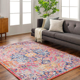 Livabliss rug front view showing full medallion and warm colors for visual impact