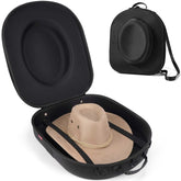 Livelab front view showing crush‑proof shell and secure zipper, protects hats on trips