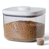 LivLab front view of container showing compact design and neat storage benefit