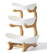 Liywall front view assembled three-tier fruit bowl showing organized storage benefit