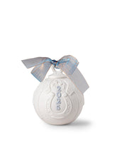 LLADRÓ front view of the blue 2025 Christmas ball showing elegant shape and holiday charm