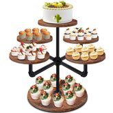 LLAXERGU front view showing full three-tier cupcake display and capacity