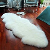 LLB sheepskin front view showing ivory white plush texture and cozy appeal