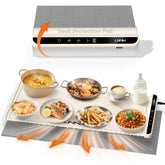 LNNIW warming mat front view showing off-white surface and even heating benefit