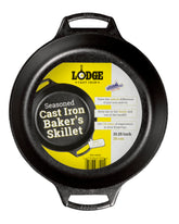 Lodge baker's skillet front view showing even heating benefits