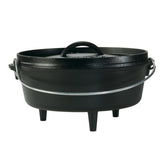 Lodge 4‑quart Dutch oven front view showing sturdy construction and ready‑to‑cook benefit