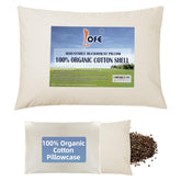 LOFE front view pillow packaging showing organic buckwheat and benefits