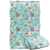 LOGOVISION blanket front view showing full Harry Potter watercolor design and visual appeal