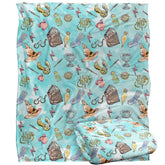LOGOVISION front view of Harry Potter throw showing full watercolor design and colors