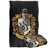 LOGOVISION blanket front packaging showing Hufflepuff crest and cozy appeal