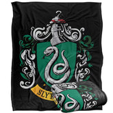 LOGOVISION Slytherin front view blanket showing full crest and vibrant color