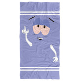LOGOVISION towel front view showing vibrant South Park artwork and bold colors